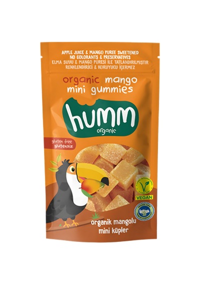 Humm Organic Mangolu Meyve Küpü 30 G - 8 Adet Tarı