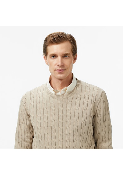 Nautica Erkek Bej Classic Fit Kazak Desenli S57226t Bej