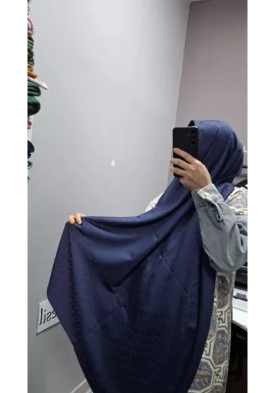 Aminenesil Modakaşmir Jakar Şal Lacivert Renk