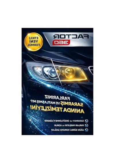 Solmuş Farlar İçin Temizleme Sıvısı, Buharlı Kullanıma Uygun, 1 Kg