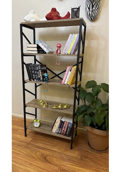 Modern Style Home Metal Kitaplık 5 Raflı Çok Amaçlı Dosya Kitap Rafı Ofis Salon Raf 150 Cm Ceviz Kahverengi Modernk01 Modern Style Home Metal Kitaplık 5 Raflı Çok Amaçlı Dosya Kitap Rafı Ofis Salon Raf 150 Cm Ceviz Kahverengi Modernk01