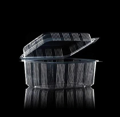 Packforms Premium Kalite Sızdırmaz Plastik Kap Yüksek Kapak 1000cc 100'lü Pf0128 Şeffaf
