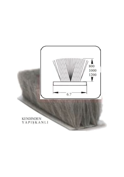 Kendinden Yapışkanlı Cam Balkon - Sürgülü Kapı Kıl Fitil 67X800, 67X1000, 67x1200, 67x1500, 67x2000