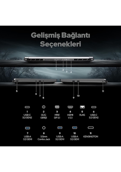 Game Garaj Slayer X7T-5070 C4 i7-14650HX 64 GB 2 TB SSD RTX5070 16" Free Dos Dizüstü Bilgisayar