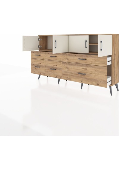 Arges Konsol 4 Raflı 6 Çekmeceli 4 Kapaklı 176x30x99 Çam-aytaşı/çam Aytası/atlas Çam - Atlas Çam Arges Konsol 4 Raflı 6 Çekmeceli 4 Kapaklı 176x30x99 Çam-aytaşı/çam Aytası/atlas Çam - Atlas Çam