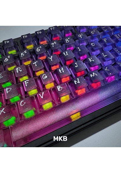 Nebula Bulutu Keycaps Renkli Sisli Mekanik Rgb Klavye Tuş Takımı Mor