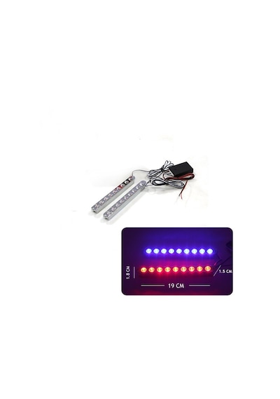 Space 2x9 Led Panjur İçi Çakar Lamba 9W Kırmızı-Mavi /LAPA178