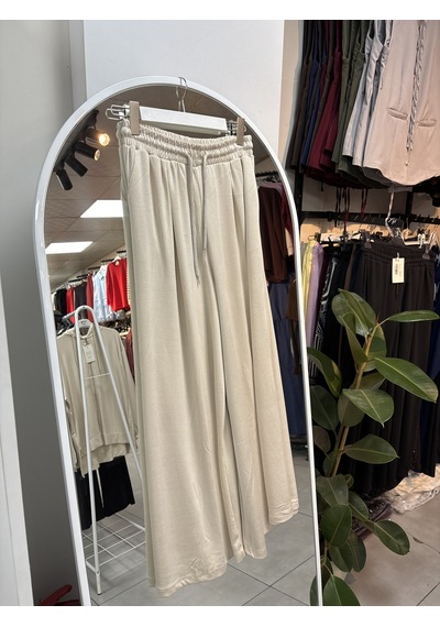 Nirva Butik Kapşonlu Fermuarlı Takım Pantolon Etekli Owrl Krem