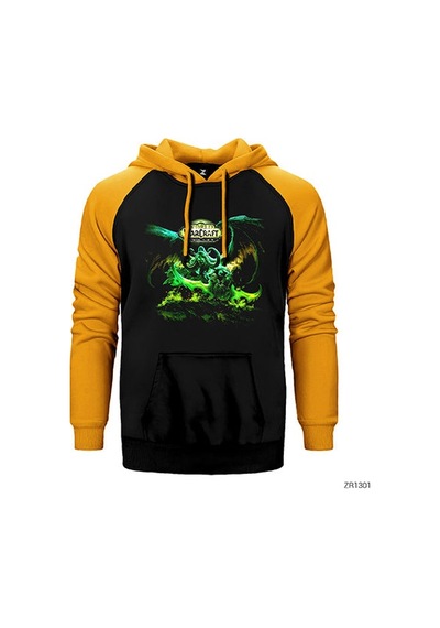 World Of Warcraft Lord Of The Outland Sarı Renk Reglan Kol Sweatshirt / Hoodie