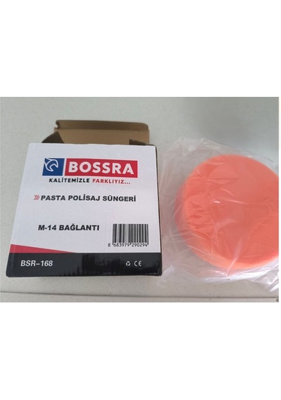 Bossra Pasta Polisaj Süngeri 150mm - M14 Bağlantılı