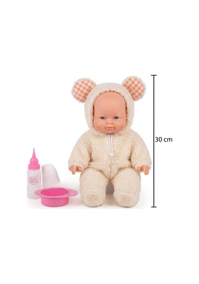 Masal Anlatan Ve Altını Islatan Kostümlü Bebek Kafası Kolları Et 30 Cm Lazımlık Ve Biberon Hediyeli