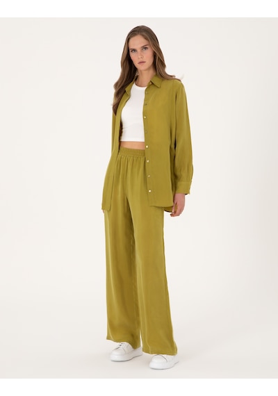 Pierre Cardin Kadın Yeşil Pantolon Kanvas-chino 50313692-vr257 Yeşil