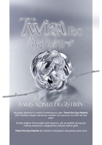 İpeksi Dokulu 4'lü Far Paleti Muzıgae Mansıon Twist Pot Eye Palette 05 Fog Rose 05 Fog Rose