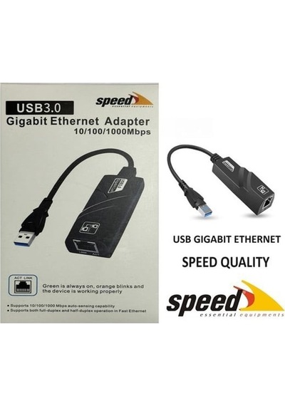 Speed Sp-ue050 Usb 3.0 To Rj45 10/100/1000 Mbps Gigabit Ethernet Çevirici