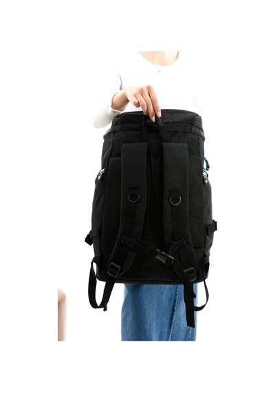571 Collections Unisex Büyük Boy Ultra Hafif Çok Bölmeli Dağcı Sırt Çantası Siyah