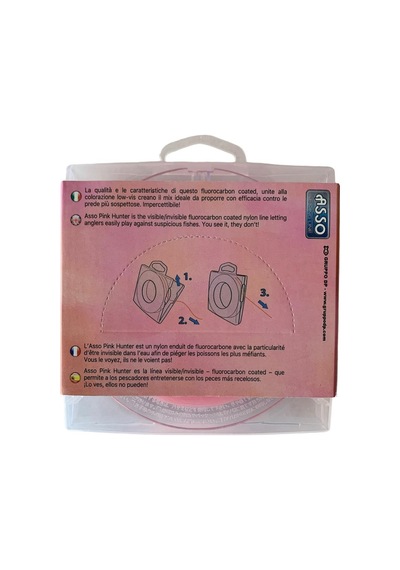 Asso Pink Hunter 300mt 0.285mm Surf FC COATED Visible Line Fluorocarbon Kaplama Misina