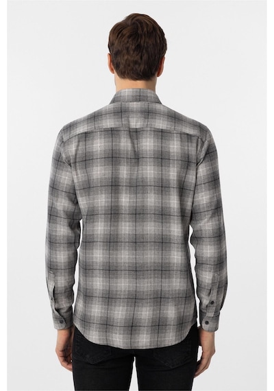 Süvari Siyah Slim Fit Düz Düğmeli Yaka Gömlek Siyah Süvari Siyah Slim Fit Düz Düğmeli Yaka Gömlek Siyah