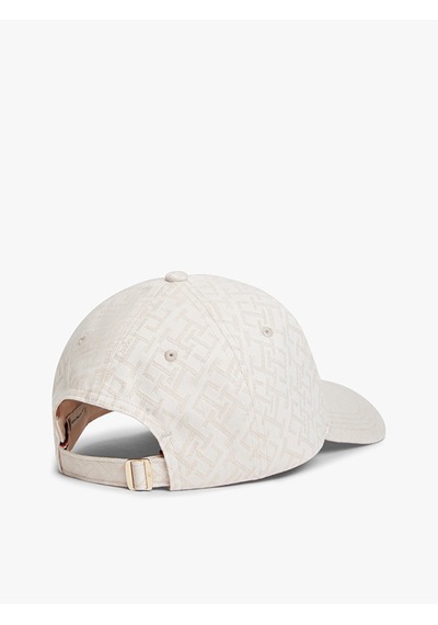 Tommy Hilfiger Th Monogram Jacq Cap Kadın Bej Şapka - Aw0aw18331