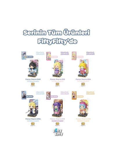 Loz Micro Anime Serisi 1327 Modeli 294 Parça Dekoratif Oyuncak Yapım Seti Yapı Blok Fflz-1327