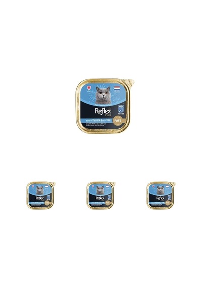 Reflex Plus Pate Ringa Ve Morina Balıklı Kedi Konservesi 85 Gr 4 Paketi