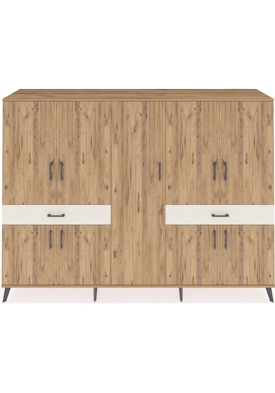 Hyperion Dolap 12 Raflı 2 Çekmeceli 8 Kapaklı 220x44x163 Çam-çam/ Çam-çam/aytaşı Hyperion Dolap 12 Raflı 2 Çekmeceli 8 Kapaklı 220x44x163 Çam-çam/ Çam-çam/aytaşı