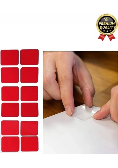 Çok Amaçlı Güçlü Su Geçirmez Hazır Kesilmiş Şeffaf 25x30mm Pe Köpük Çift Taraflı Asma Bant-12 Adet