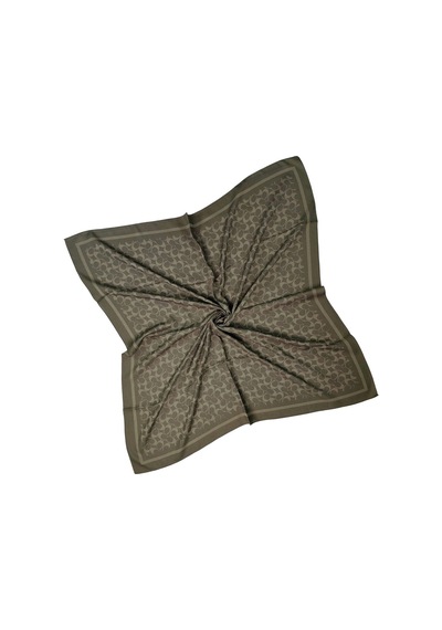 Mim Eşarp Işıl İpek - C Desen Siena Eşarp 100x100 Cm Kahve