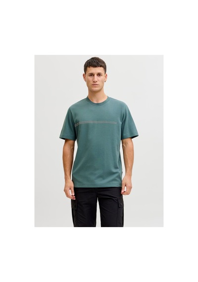 Jack & Jones Jcofusıon Chest Brand Tee Ss Crew Noos Mavi