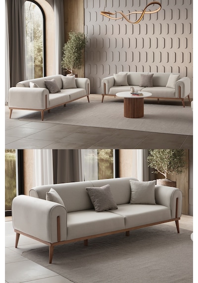 Riva 3+3 Koltuk Takımı Krem