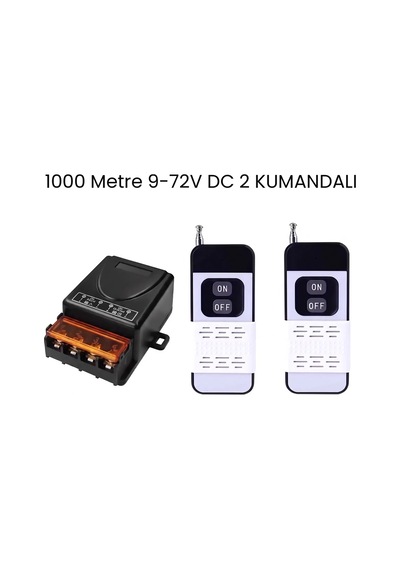 Lavat 1000 Metre Mesafeli Dc 12v 24v 36v 48v 72v 2 Kumandalı Röle Kutusu 433 Mhz