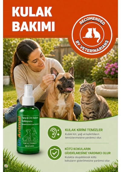 250 Ml Kedi Köpek Göz Kulak Temizleyici Ve Deri/yara Bakım Ürünü