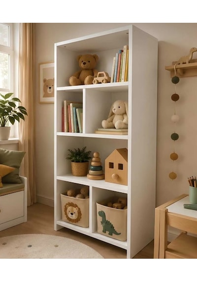 Pema Home %100 Mdf Çocuk Kitaplığı Beyaz