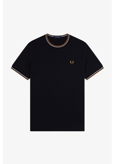Fred Perry M1588v-p69 Twin Tipped Erkek Tişört Siyah