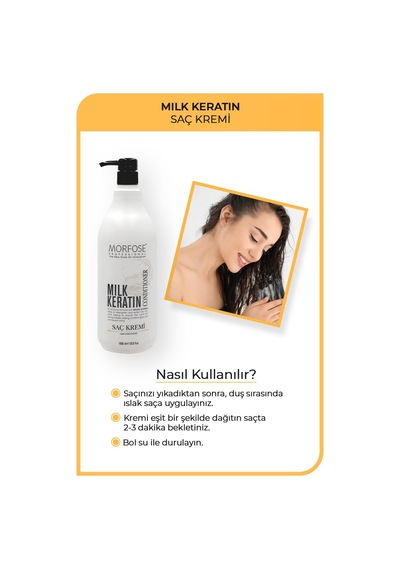 Morfose Milk Therapy Şampuan 1 L + Milk Keratin Saç Bakım Kremi 1 L