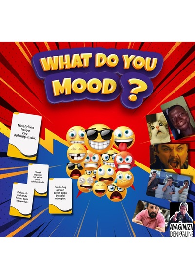 What Do You Mood Moodun Ne - Eğlenceli Grup Arkadaş Aile Kutu Oyunu - Hangisi Mod Moodun Do You Standart
