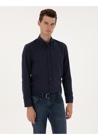 Pierre Cardin Erkek Lacivert Gömlek Desenli 50316751-vr033 Lacivert