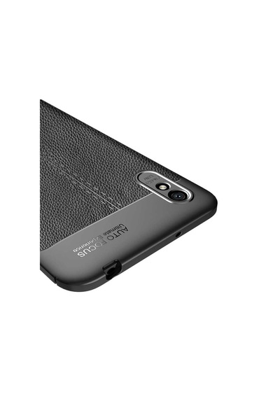 Xiaomi Redmi 9A Kılıf Zore Niss Deri Desenli Silikon Kılıf