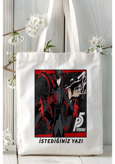 Art Hediye Persona 5 Oyun Baskılı Omuz Çanta Kişiye Özel Model 7 Çok Renkli