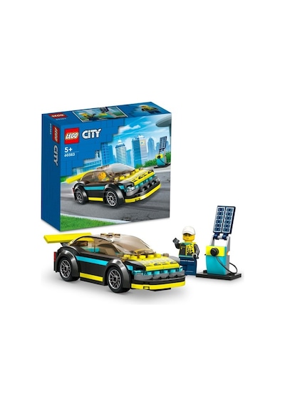 LEGO® City Elektrikli Spor Araba 60383 5+ Yaratıcı Oyuncak Yapım Seti - 95 Parça