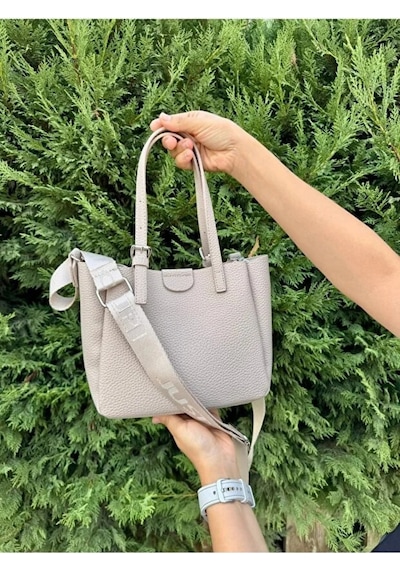 Just Polo Kadın Yeni Sezon Yumuşak Derili 4 Bölmeli Lüks El Ve Omuz Çantası Shopper Ebat: 28 X 20 Cm Taş 59264011