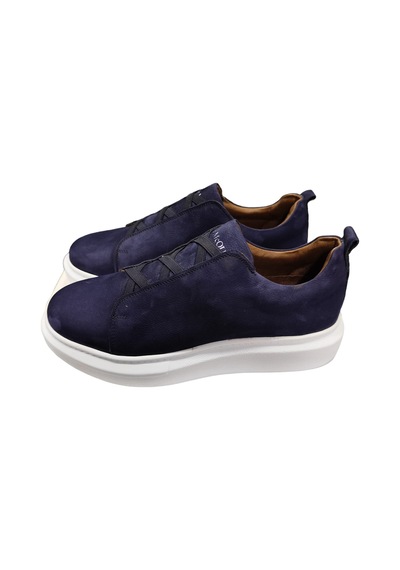 King Paolo King Shoes Bağsız Spor Erkek Ayakkabı 426 Lacivert Nubuk Lacivert
