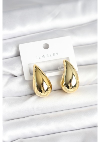 Gold Renk Damla Küpe 30 Mm Çok Renkli
