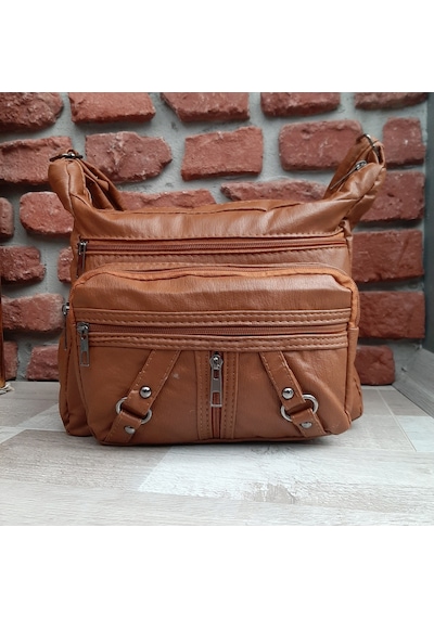 Bayan Çapraz Omuz Çantası Taba Gvn-0094 Taba