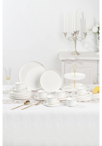 Acar Sierra 6 Kişilik 20 Parça Brunch Seti - Gold