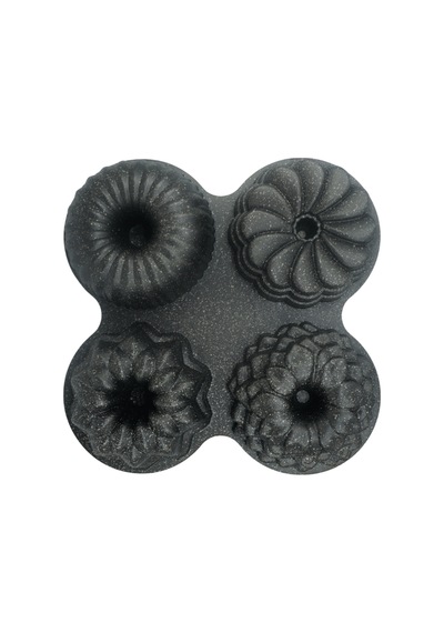 Viona 4'lü Muffin Döküm Kek Kalıbı Antrasit Antrasit