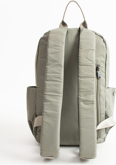 Sanmorris Unisex Suya Dayanıklı Paraşüt Kumaş 5 Bölmeli Laptop Bölmeli Seyahat Ve Okul Çantası Sı-6032 Açık Gri