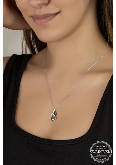 Union Swarovski Crystal Kadın Damla Gümüş Kolye (550093198)