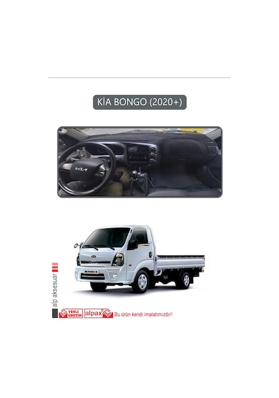 Kia Bongo 2020+torpido Koruma Halısı Gri Kenar