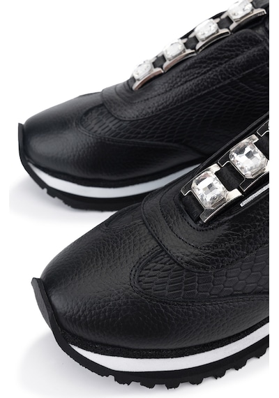 Tamer Tanca Kadın Hakiki Deri Siyah Sneakers & Spor Ayakkabı 1201 4016 Bn Ayk Y26 Sıyah