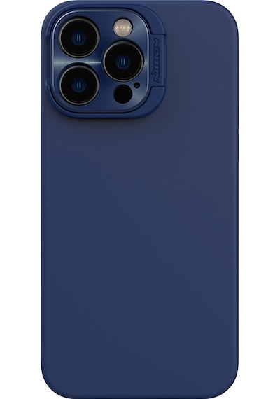 Nillkin Apple Uyumlu iPhone 14 Pro Max Stand Özellikli Lens Koruyuculu Lansman Kılıf Lacivert